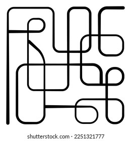 Resumen del vector de fondo de arte de línea aislado en fondo blanco