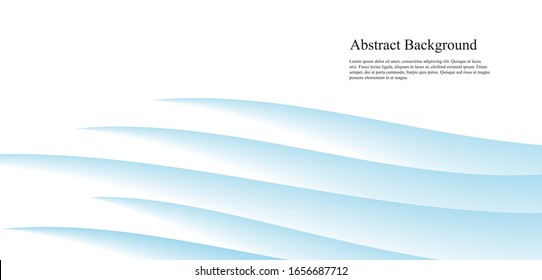 Abstract Line art. Blue shiny wave with lines business on blue background. 