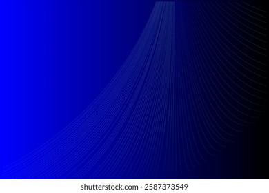 Abstract line art Blue Wave Background