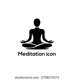 Icono de cerebro de arte de línea Abstractas con flor de loto que simboliza la meditación, la calma, la atención plena, la salud mental y el Vector de bienestar.