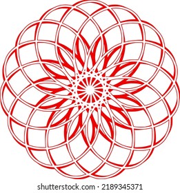 Abstract line art in a circle shape. It looks like mandala art. Line art always looks beautiful.