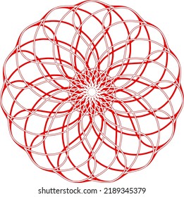 Abstract line art in a circle shape. It looks like mandala art. Line art always looks beautiful.