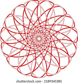 Resumen de líneas de arte en forma de círculo. Parece arte mandala. El arte de línea siempre se ve hermoso.
