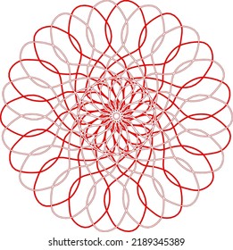 Resumen de líneas de arte en forma de círculo. Parece arte mandala. El arte de línea siempre se ve hermoso.