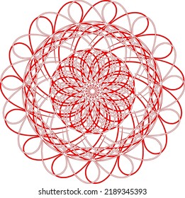 Abstract line art in a circle shape. It looks like mandala art. Line art always looks beautiful.
