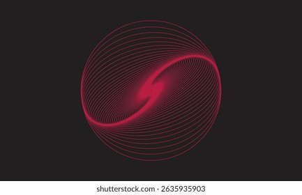abstract line art circle, spiral line pattern, optical illusion vector, generative art circle, parametric curve art