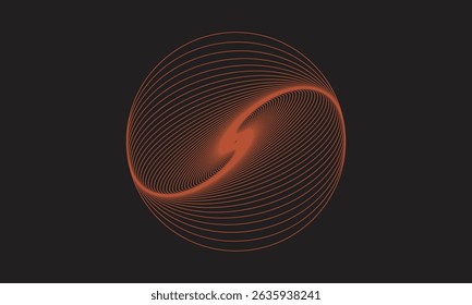 abstract line art circle, spiral line pattern, optical illusion vector, generative art circle, parametric curve art