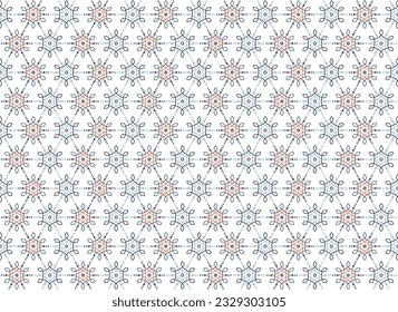 Arte abstracto de línea en fondo blanco oscuro, azul claro y naranja - Ranggoli cultural indio kolam o Paisley vectorial sin costura, para las mujeres de camisa masculina vestir tela de picnic de verano textil