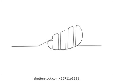 Abstract line art depicting a stylized leaf with geometric elements and curves