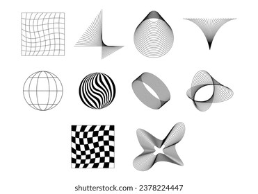 Abstract Line Art Element Set