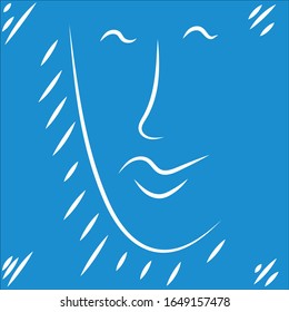 
Imagen abstracta de la emoción facial con líneas