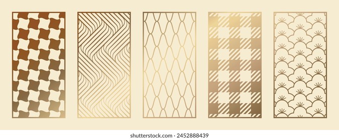 Abstract line art and flower pattern. Laser cut with line design pattern. Design for wood carving, wall panel decor, metal cutting, wall arts, cover background, wallpaper and banner.