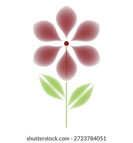Ilustración vectorial de flores de arte de línea Abstractas