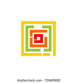 abstract line art geometry logo