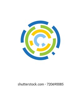 abstract line art geometry logo