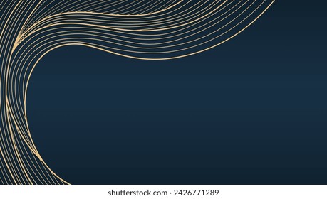 Abstract line art gold background. Luxury golden background. Vector background
