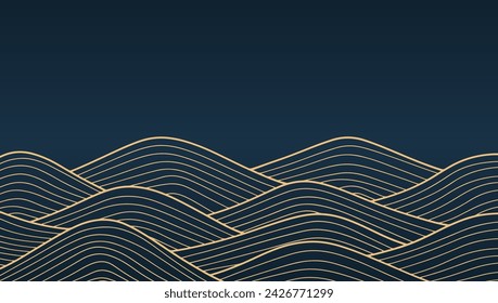Abstract line art gold background. Luxury golden background. Vector background