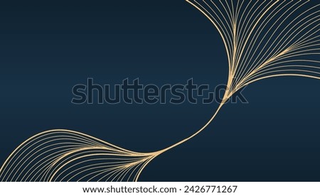 Abstract line art gold background. Luxury golden background. Vector background