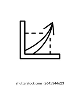 Gráfico De Arte De Linha Abstrata Que Representa O Crescimento Com Seta Em Estilo Transparente