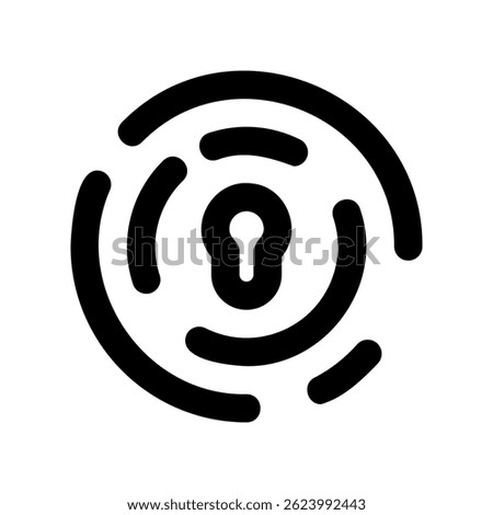 Abstract line art icon representing security and access