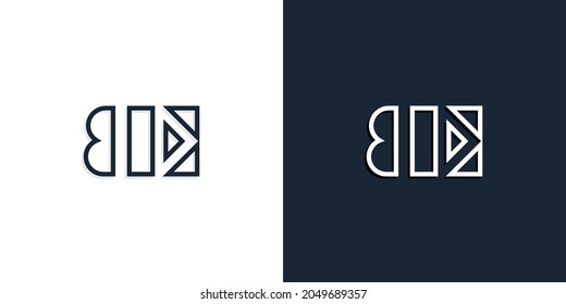 Abstract line art initial letters BE logo. This logo incorporate with abstract typeface in the creative way.It will be suitable for which company or brand name start those initial.