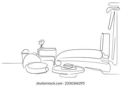 Abstract line art of Interior Design. web element for interior design websites. 