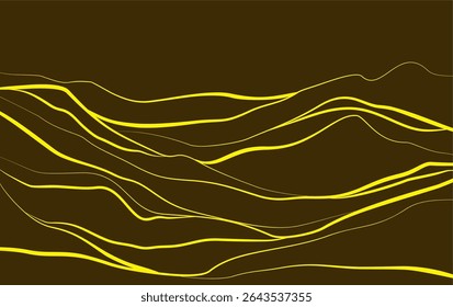 Fondo abstracto de la montaña del paisaje del arte de la línea. Diseño simple del arte de la montaña