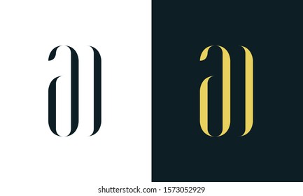 Abstract line art letter AL logo. This logo icon incorporate with two letter in the creative way. It will be suitable for Restaurant, Royalty, Boutique, Hotel, Heraldic, Jewelry.