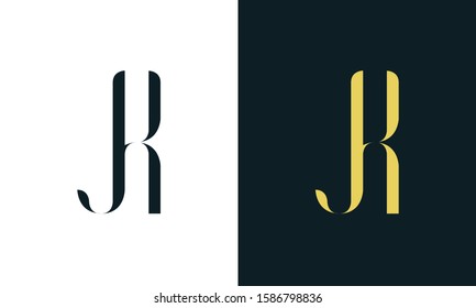 Abstract line art letter JK logo. This logo icon incorporate with two letter in the creative way. It will be suitable for Restaurant, Royalty, Boutique, Hotel, Heraldic, Jewelry.
