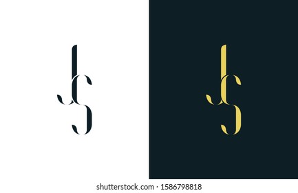 Abstract line art letter JS logo. This logo icon incorporate with two letter in the creative way. It will be suitable for Restaurant, Royalty, Boutique, Hotel, Heraldic, Jewelry.

