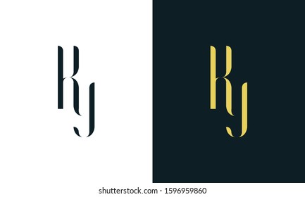 Abstract line art letter KY logo.