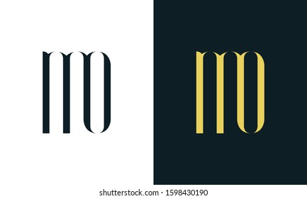 Abstract line art letter MO logo. This logo icon incorporate with two letter in the creative way.