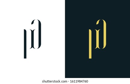 Abstract line art letter PA logo. This logo icon incorporate with two letter in the creative way.