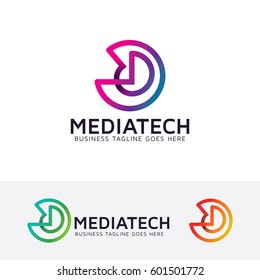 Abstract line art logo design. Modern, Technology logo concept. Vector logo template