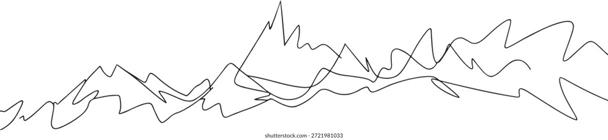 abstract line art mountain range landscape