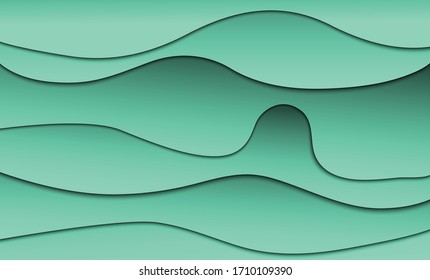 Abstract line art pattern background colorAqua Menthe,green vector desing.