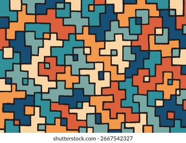 Abstract line art pattern background. Vector illustration art backdrop