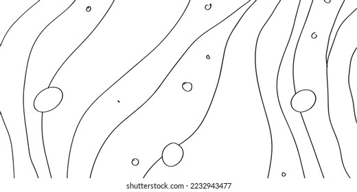 Abstract line art pattern illustration for background design. Flow outline geometric in panoramic composition for banner and print