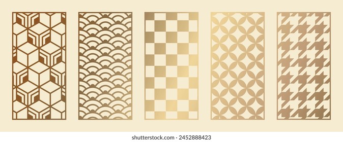 Abstract line art pattern. Laser cut with line design pattern. Design for wood carving, wall panel decor, metal cutting, wall arts, cover background, wallpaper and banner.