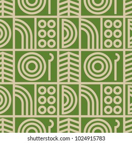 Abstract line art seamless pattern. For print, fashion design, wrapping, wallpaper