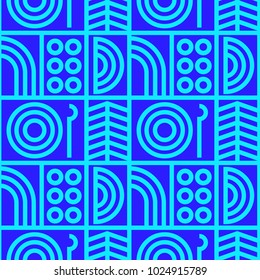 Abstract line art seamless pattern. For print, fashion design, wrapping, wallpaper
