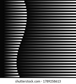 Abstract line art text poster, vector illustration Design.