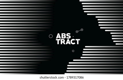 Abstract line art text poster, vector illustration Design.