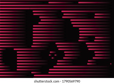 Abstract line art text poster, vector illustration Design.