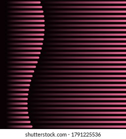 Afiche de texto de líneas abstractas, ilustración vectorial Diseño.