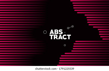Abstract line art text poster, vector illustration Design.