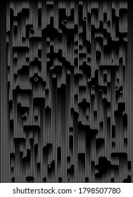 Abstract line art texture poster, vector illustration Design.