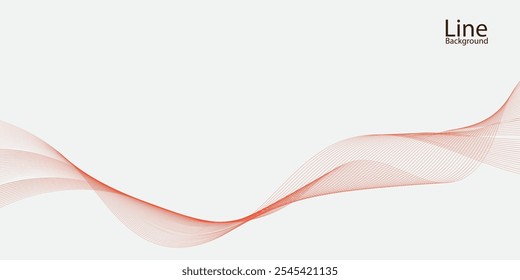 curva de plano de fundo do vetor de arte de linha abstrata