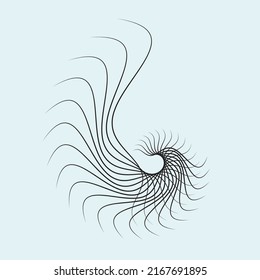 ilustración de diseño de vectores de líneas abstractas