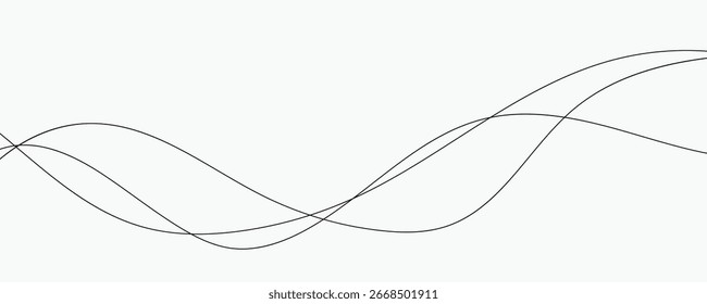 Abstract line art vector illustration.
